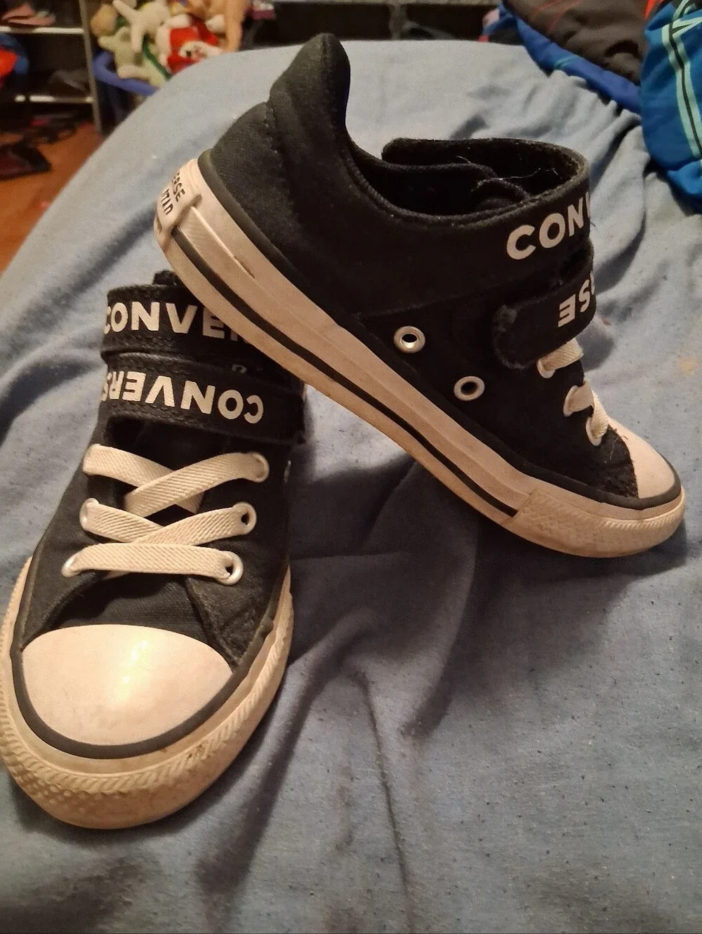 Converse Kids Black and White Low-Top Sneakers